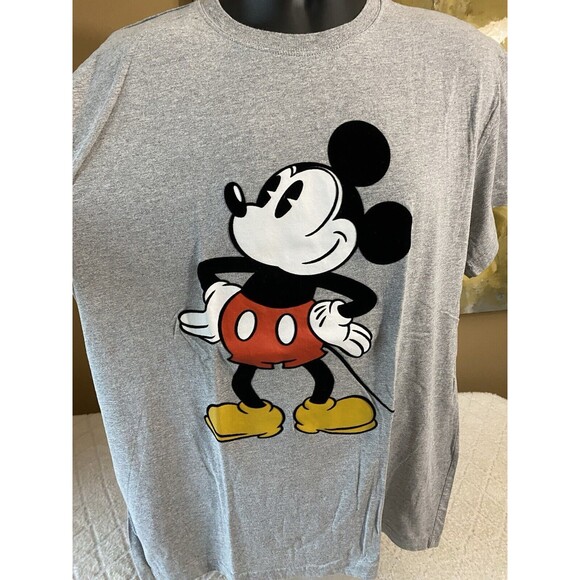 Disney Mickey Mouse Embroidered Gray Shirt Men’s Size XL - Picture 2 of 15